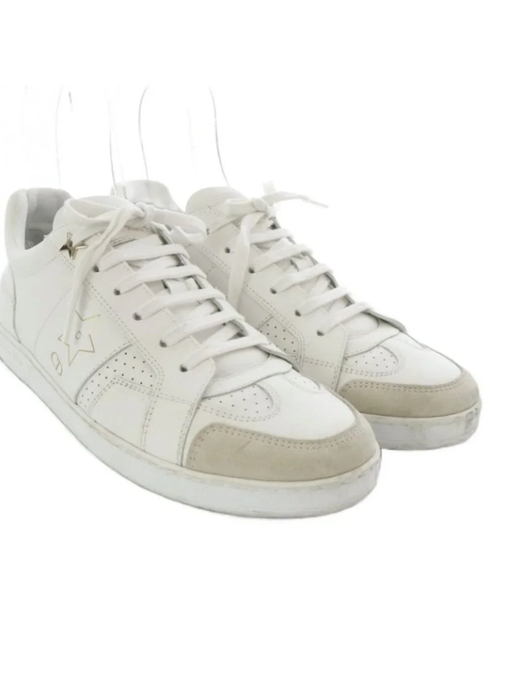 Dior Star Sneakers Low Cut Leather 38 White - Picture 8 of 9